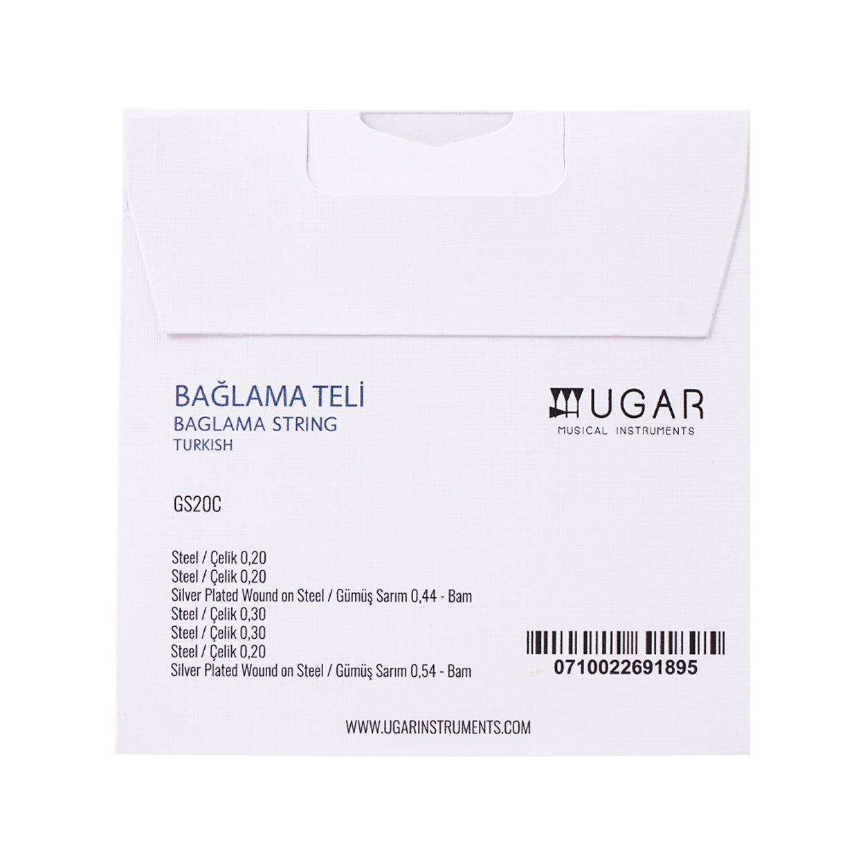 Ugar GS20C Turkish Long Neck Baglama Strings